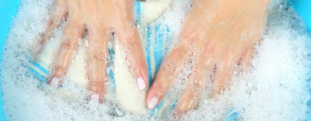 washing-towel-or-clothing-by-hand